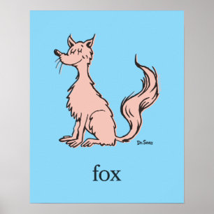 Poster Dr. Seuss   Raposa Rosa