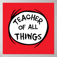 Dr. Seuss Thing 1 Thing 2 - Professor de todas as 