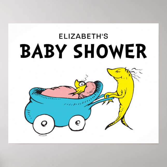 Poster Dr. Seuss | Um Peixe - Chá de Bebê (Frente)