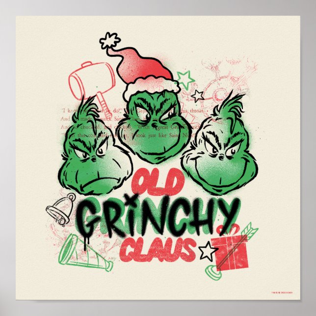 Poster Dr. Seuss | Velho Grinch Claus (Frente)