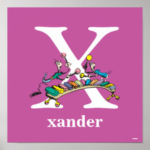 Poster Dr. Seuss's ABC: Letter X - White   Add Your Name