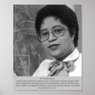 Poster Dr. Shirley Jackson - Inventor Africano Americano