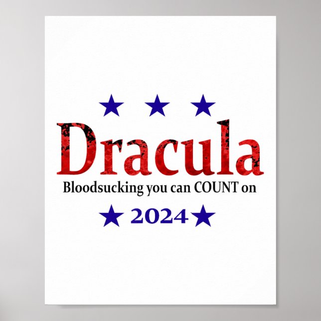 Poster Drácula 2024 - Sinal Eleitoral - Dia de as Bruxas  (Frente)