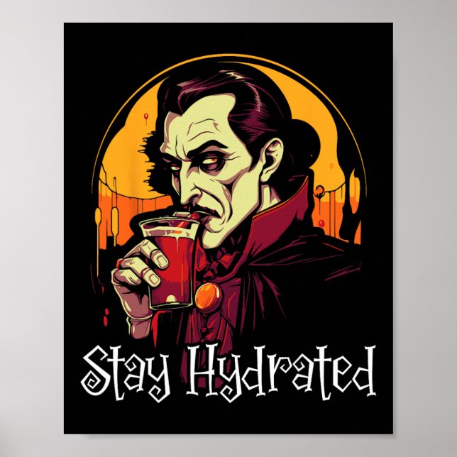 Poster Dracula Halloween Trick Ou Trate Vamp Spooky (Frente)