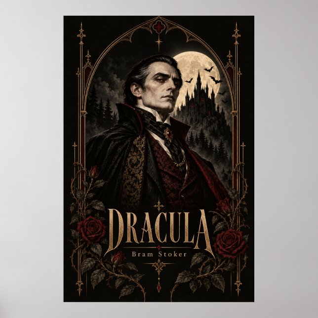 Poster Drácula – Vampiro Gótico de Bram Stoker (Frente)