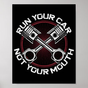 Poster Drag Racing Race Car Vintage Executar Seu Carro Nã