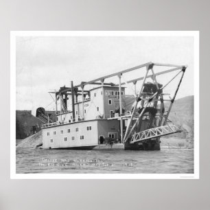 Pôster Draga Dourado Klondike 1915