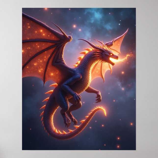 Poster Dragão Celestial de Brasa (Frente)