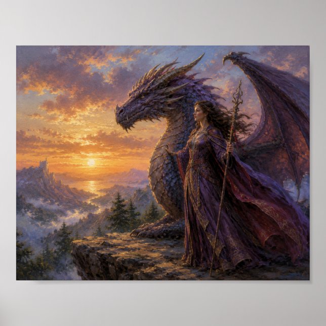 Poster Dragão com seu Mestre (Frente)