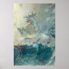 Pôster Dragão de Água Chinês