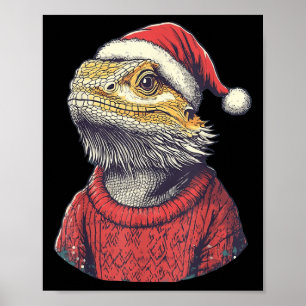 Poster Dragão de Barba Suado Feio Natal