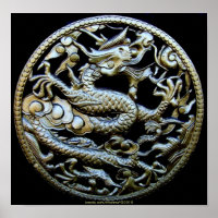 Dragão de Bronze Chinês/Impressão de Presente Orie