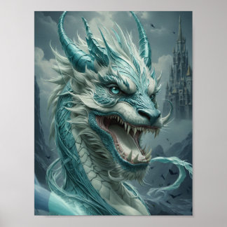 Poster Dragão de Tempestade Epic Blue
