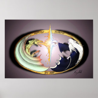 Poster Dragão e Merlin