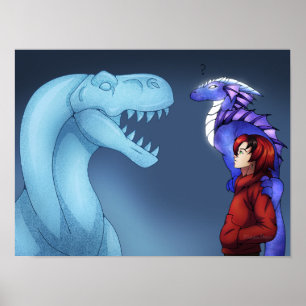 Poster Dragão Encontra Dinossauro De Gelo
