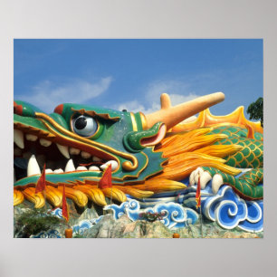 Poster Dragão Famoso em Haw Par Villa em Singapura Ásia