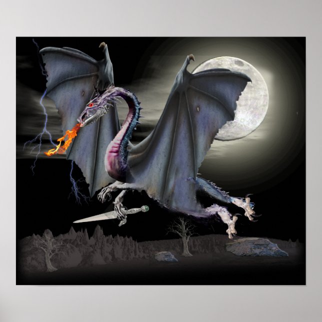 Poster dragão fantasia (Frente)