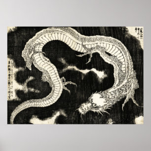 Pôster Dragão, Hokusai