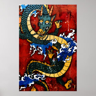 Poster Dragão Japonês