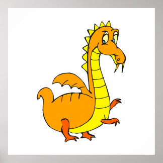 Pôster Dragão Laranja Cinto