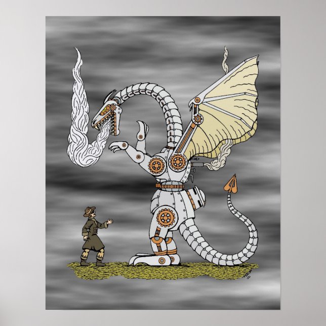 Poster Dragão Mecânico (Frente)