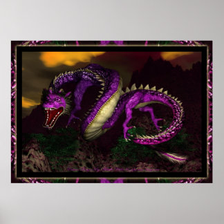 Poster Dragão Oriental Por Michelle Wilder