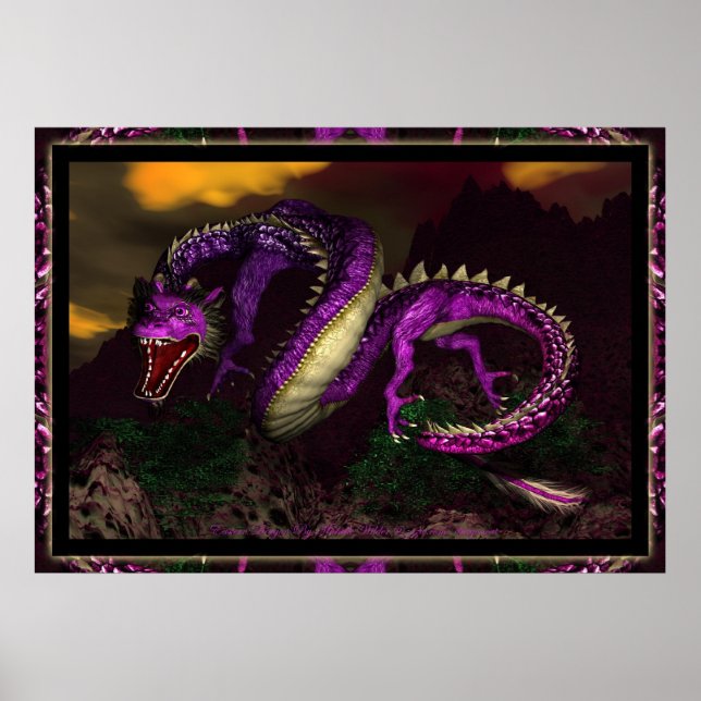 Poster Dragão Oriental Por Michelle Wilder (Frente)