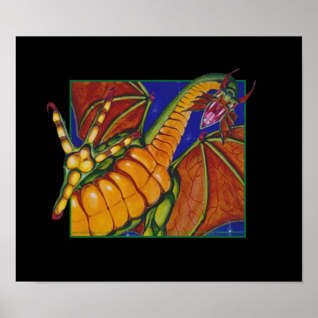 Poster Dragão Shivan do MtG (Frente)