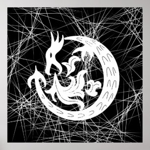 Poster Dragão soprando fogo