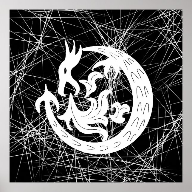 Poster Dragão soprando fogo (Frente)