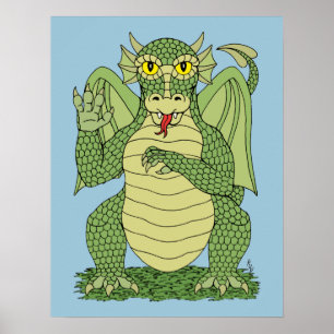 Pôster Dragão Verde