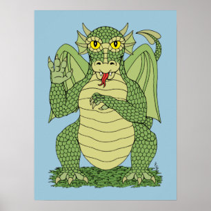 Pôster Dragão Verde