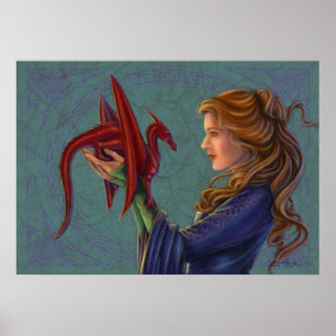 Poster Dragão vermelho novo