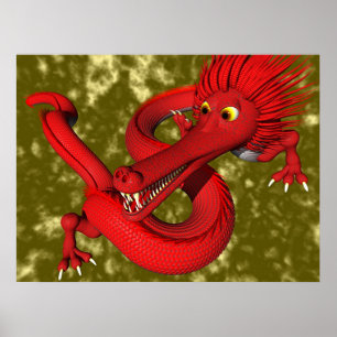 Poster Dragão vermelho (tamanho grande)
