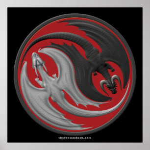 Pôster Dragão Yin-Yang