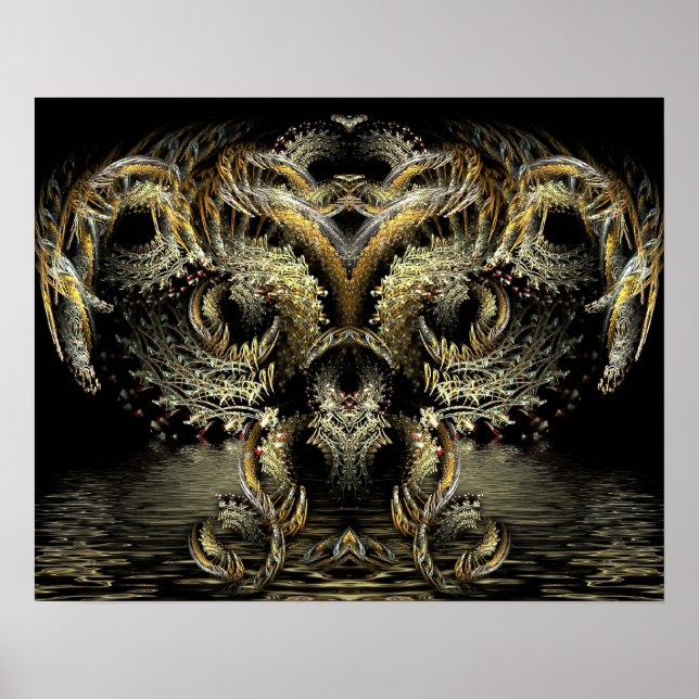 Poster DragãoOwl Fractal (Frente)