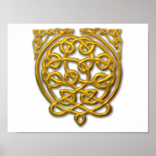 Poster Dragões do Nó Celta – Dourado