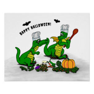 Pôster Dragões - Feliz Halloween! Hoje eu cozinho