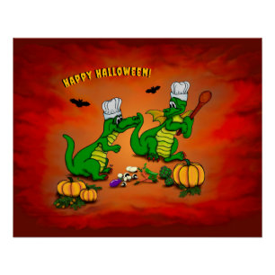Pôster Dragões - Feliz Halloween! Hoje eu cozinho