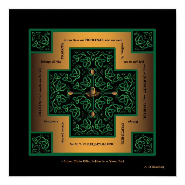 Pôster Dragon Egg Celtic Cross (Frente)