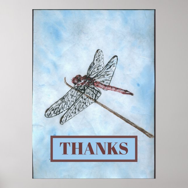 Poster Dragon Fly, OBRIGADOS, adicionar texto (Frente)
