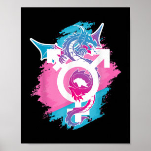 Poster Dragon Pride Genderfluid Lgbt E Transpride