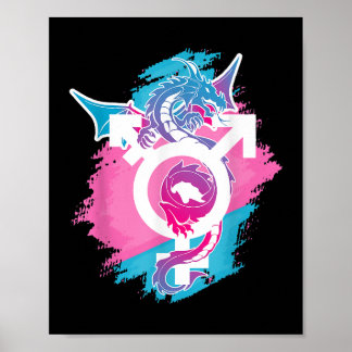 Poster Dragon Pride Genderfluid Lgbt E Transpride