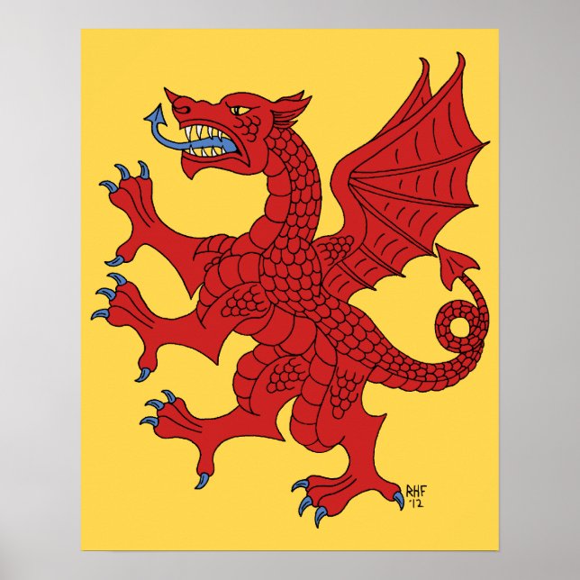 Pôster Dragon Rampant Gules (Frente)