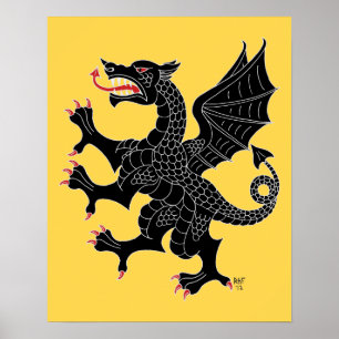 Pôster Dragon Rampant Sable