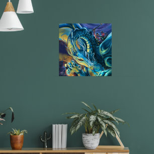 Pôster Dragon Rider — Arte Pintada