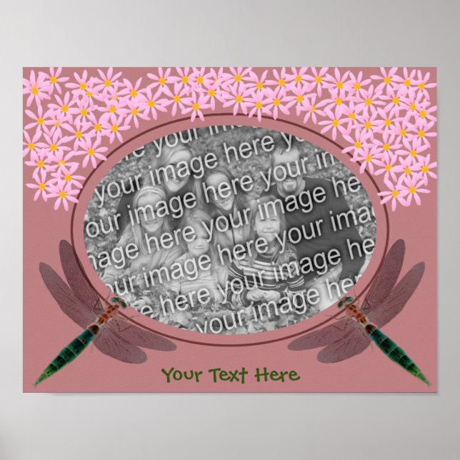 Poster Dragonflies E Daisies Criam sua própria foto (Frente)
