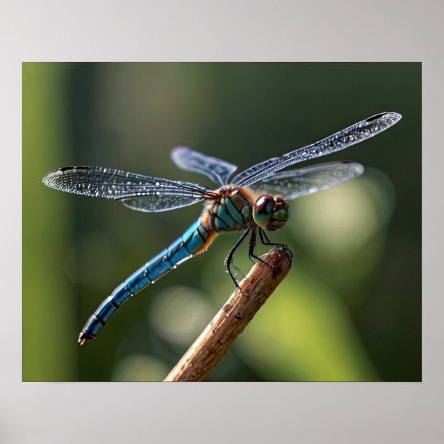 Poster Dragonfly Azul (Frente)
