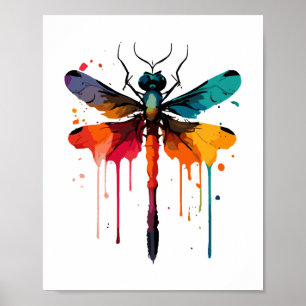 Poster Dragonfly colorida