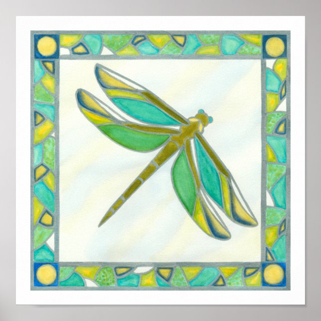 Poster Dragonfly de Pastel Luminoso por Vanna Lam (Frente)